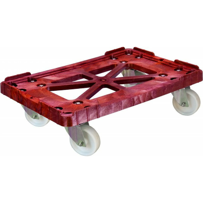 Тележка п/э 600х400 полиамидные колеса арт. 508-1 (Красный)